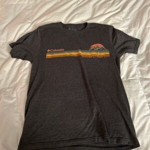 Columbia Men's Charcoal T-Shirt with Sunset Graphic